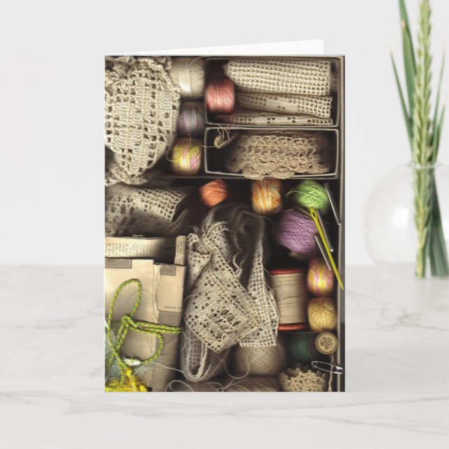 Needlework Box Card (Front)