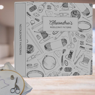 Needlework Pattern Organizer 3 Ring Binder