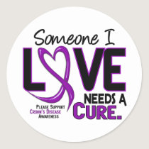 NEEDS A CURE 2 CROHN’S DISEASE T-Shirts & Gifts Classic Round Sticker