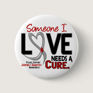 NEEDS A CURE 2 JUVENILE DIABETES T-Shirts & Gifts Pinback Button
