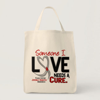 NEEDS A CURE 2 JUVENILE DIABETES T-Shirts & Gifts Tote Bag
