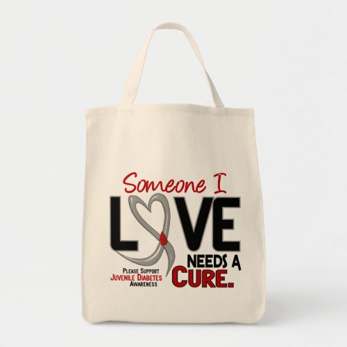 NEEDS A CURE 2 JUVENILE DIABETES T_Shirts  Gifts Tote Bag