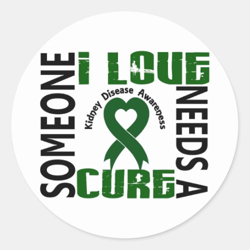 Needs A Cure 4 Kidney Disease Classic Round Sticker