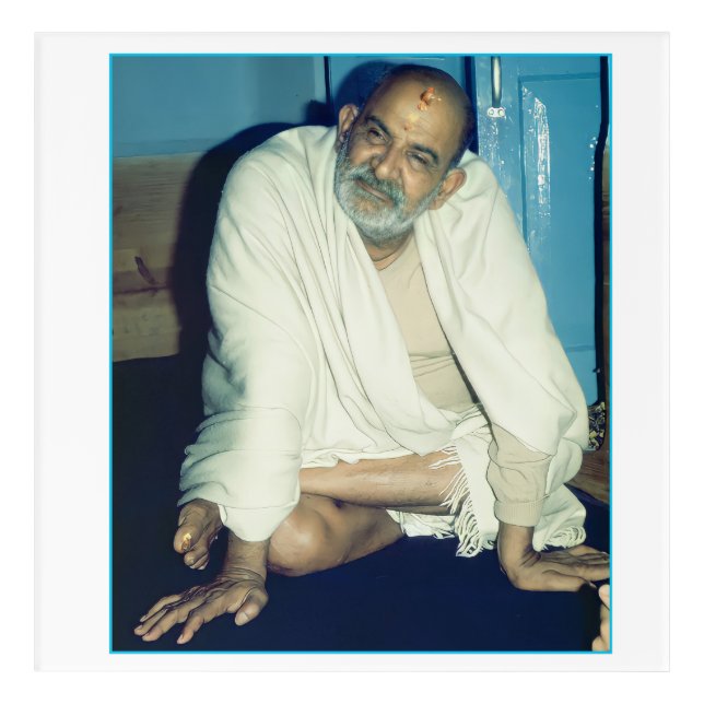 Neem karoli baba acrylic print (Front)