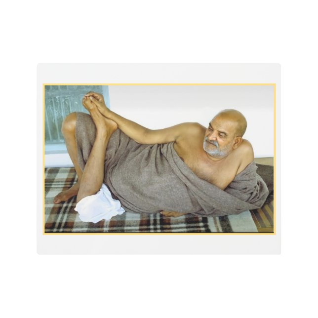 Neem karoli baba metal print (Front)