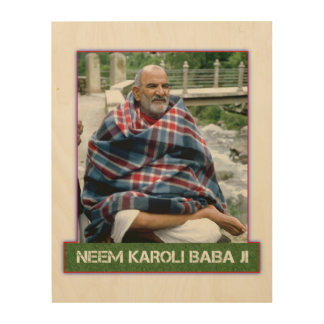 Neem Karoli Baba Wood Wall Art