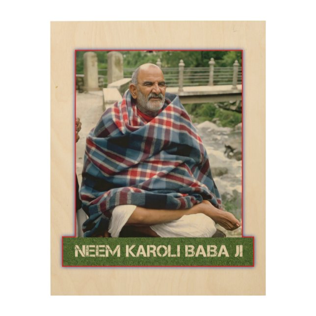 Neem Karoli Baba Wood Wall Art (Front)