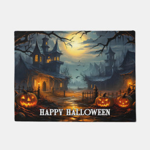 Nefarious Happy Halloween Pumpkins Doormat