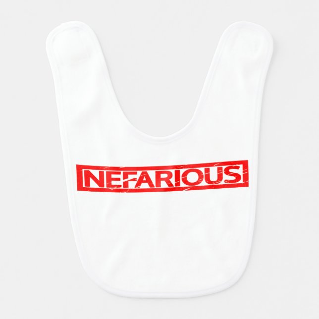 Nefarious Stamp Baby Bib (Front)
