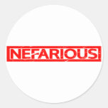 Nefarious Stamp Classic Round Sticker
