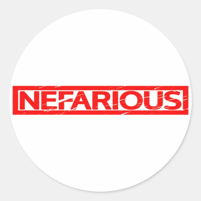 Nefarious Stamp Classic Round Sticker (Front)