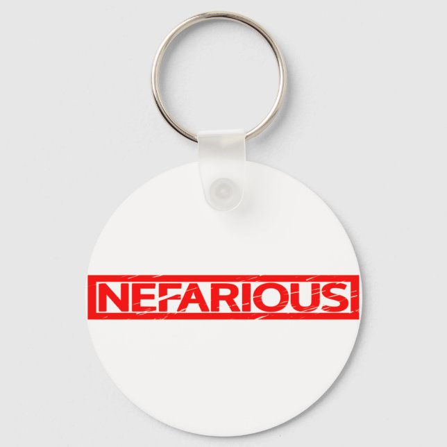Nefarious Stamp Keychain (Front)