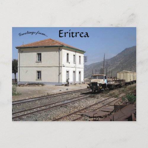 Nefasit Railway Station Eritrea Postcard