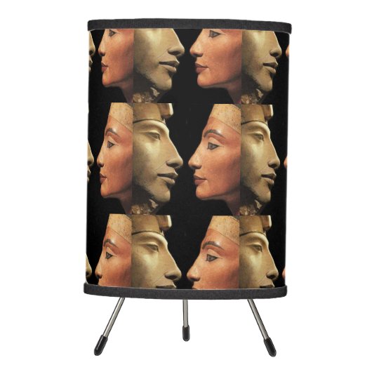 Nefertiti and Akhenaten Ancient Love Tripod Lamp (Front)