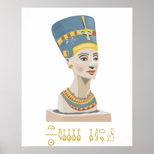 Nefertiti and Cartouche 1 Poster