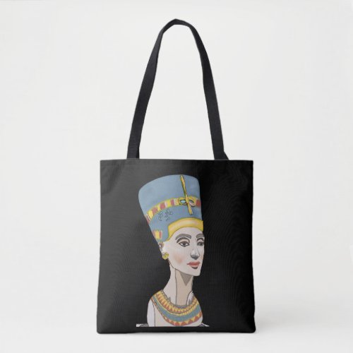 Nefertiti Colourful Portrait Tote Bag