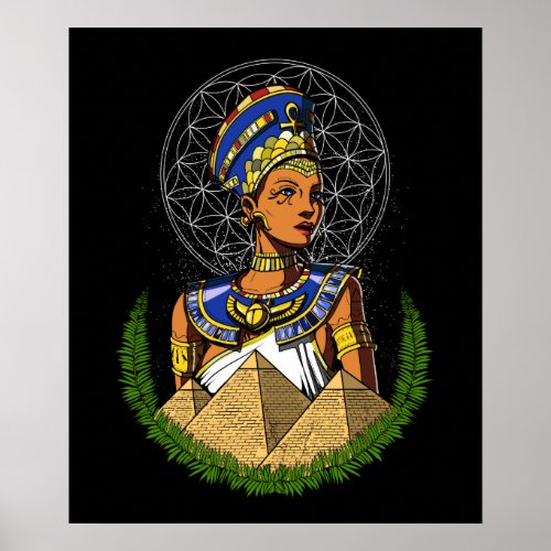 Nefertiti Egyptian Queen Goddess Mythology Poster