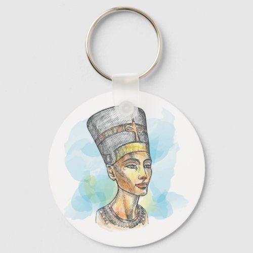 Nefertiti Illustration Keychain