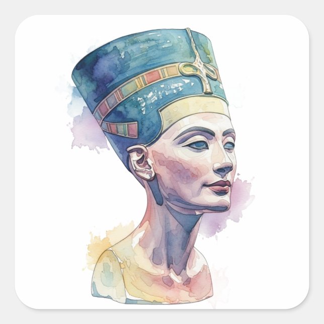 Nefertiti Majestic Premium Sticker Watercolor (Front)