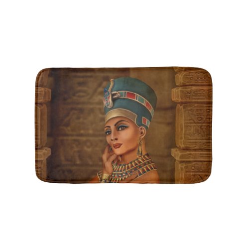 Nefertiti _ Neferneferuaten the Egyptian Queen Bath Mat