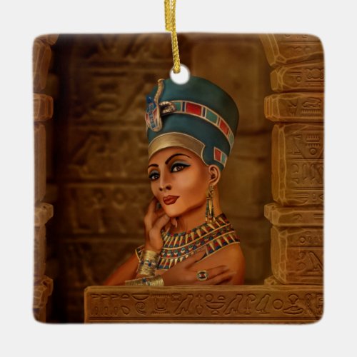 Nefertiti _ Neferneferuaten the Egyptian Queen Ceramic Ornament