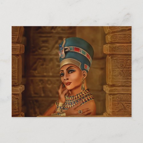 Nefertiti _ Neferneferuaten the Egyptian Queen Holiday Postcard