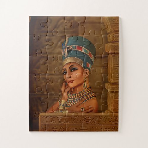 Nefertiti _ Neferneferuaten the Egyptian Queen Jigsaw Puzzle