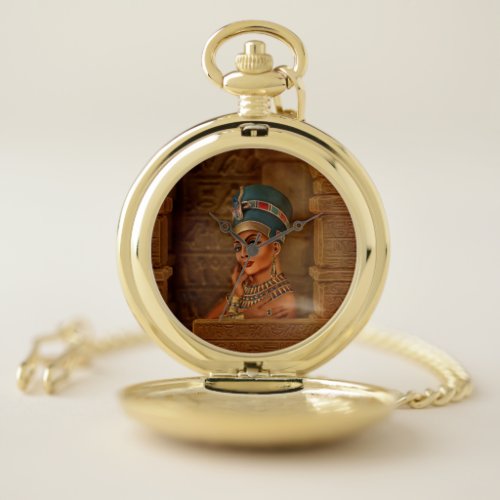 Nefertiti _ Neferneferuaten the Egyptian Queen Pocket Watch