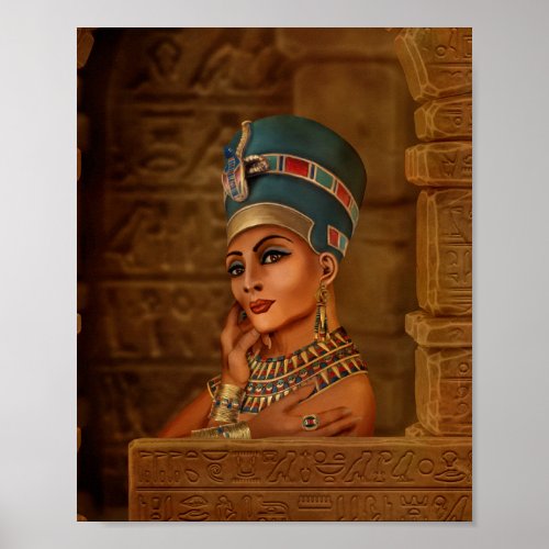 Nefertiti _ Neferneferuaten the Egyptian Queen Poster