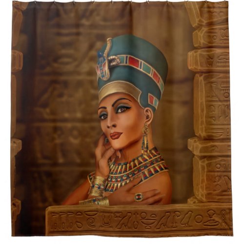 Nefertiti _ Neferneferuaten the Egyptian Queen Shower Curtain