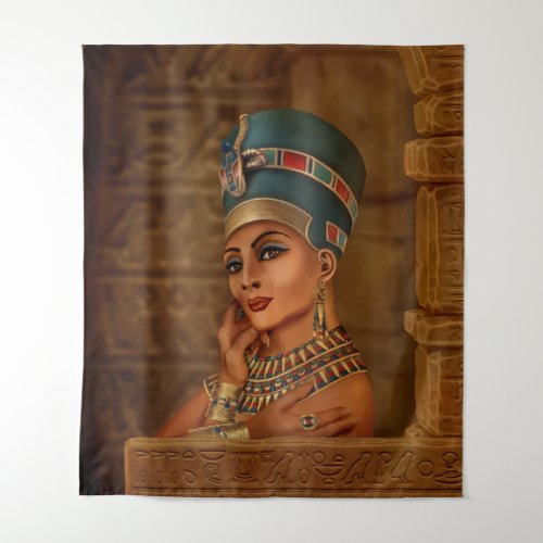 Nefertiti _ Neferneferuaten the Egyptian Queen Tapestry