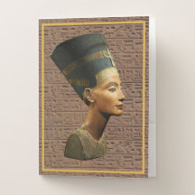 Nefertiti on Hieroglyph background 