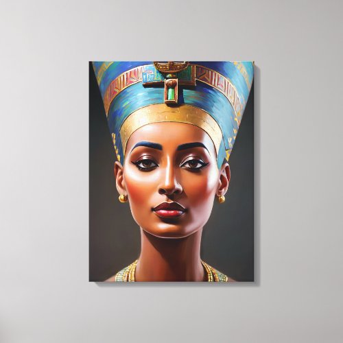 Nefertiti Portrait Original Art Canvas Print