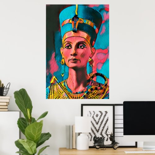 Nefertiti _ The Egyptian Queen Wall Art Poster 