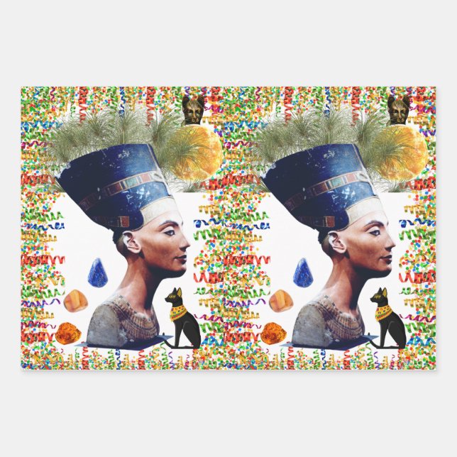 Nefertiti Wrapping Paper Sheets (Front)