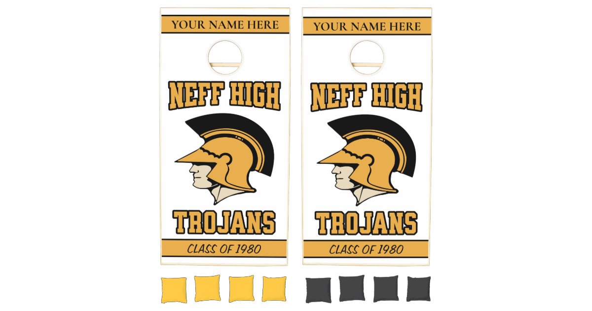 Neff High School Trojans La Mirada Cornhole Set Zazzle