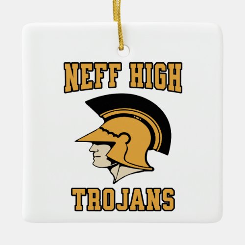 Neff High School Trojans La Mirada Personalized Ceramic Ornament