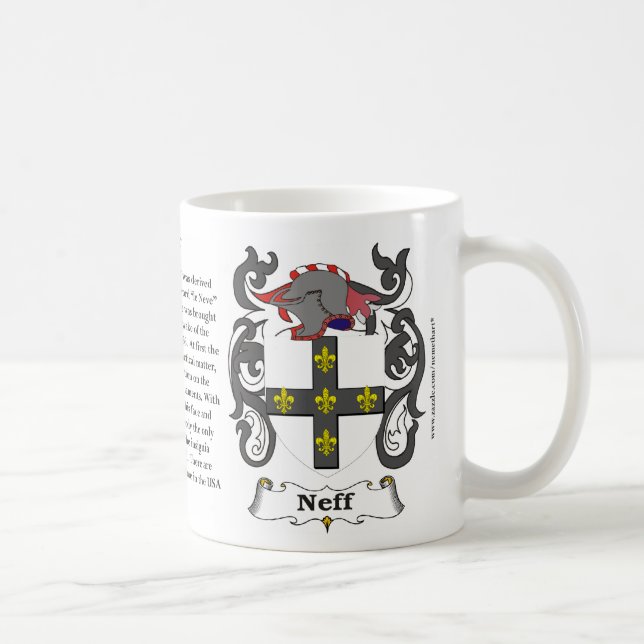 Neff, Origin, Meaning and the Crest on a mug (Right)