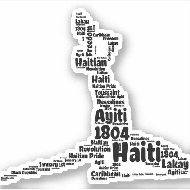 Neg Mawon Haitian Shapecloud Black | Neg Marron Ha Sticker (Front)
