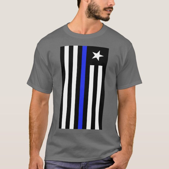 NEGATIVE BLACK AND WHITE FREEDOM PATRIOT FLAG T-Shirt (Front)