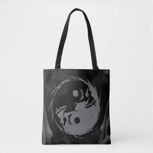 Negative Dark and Gothic Yin Yang Tote Bag