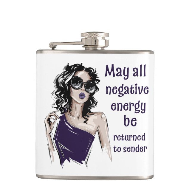 Negative Energy be returned to sender  Flask (Front)