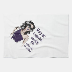 Negative Energy be returned to sender Kitchen Towel