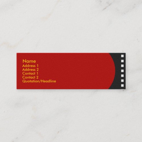 Negative Film Strip Profile Card Business Card