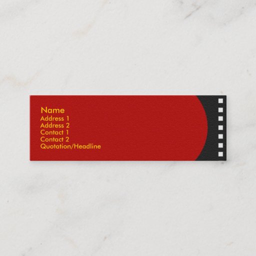 Customizable Negative Film Strip Profile Card Business Card