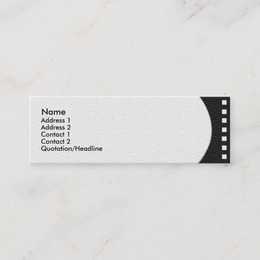 Customizable Negative Film Strip Profile Card Business Card
