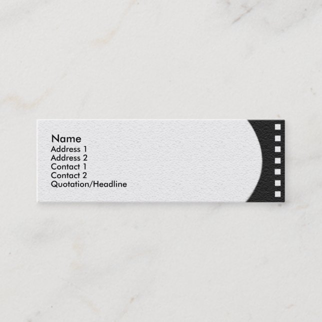 Negative Film Strip Profile Card (Front)