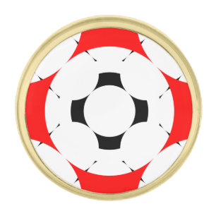 Negative Gamepad by Kenneth Yoncich Gold Finish Lapel Pin