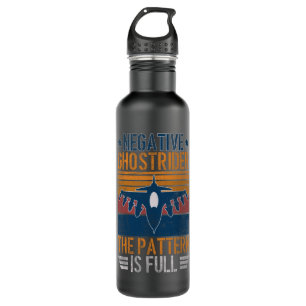 Negative Ghost Rider Pattern Is Full Fighter Pilot Stainless Steel Water Bottle