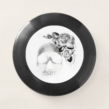 Negative Image Skull And Roses Wham-o Frisbee by deemac2 at Zazzle